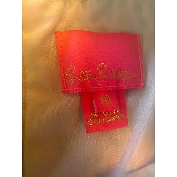 Lilly Pulitzer Girls Floral Cotton Dress Size 10 Sleeveless Preppy Country Club - Picture 3 of 6